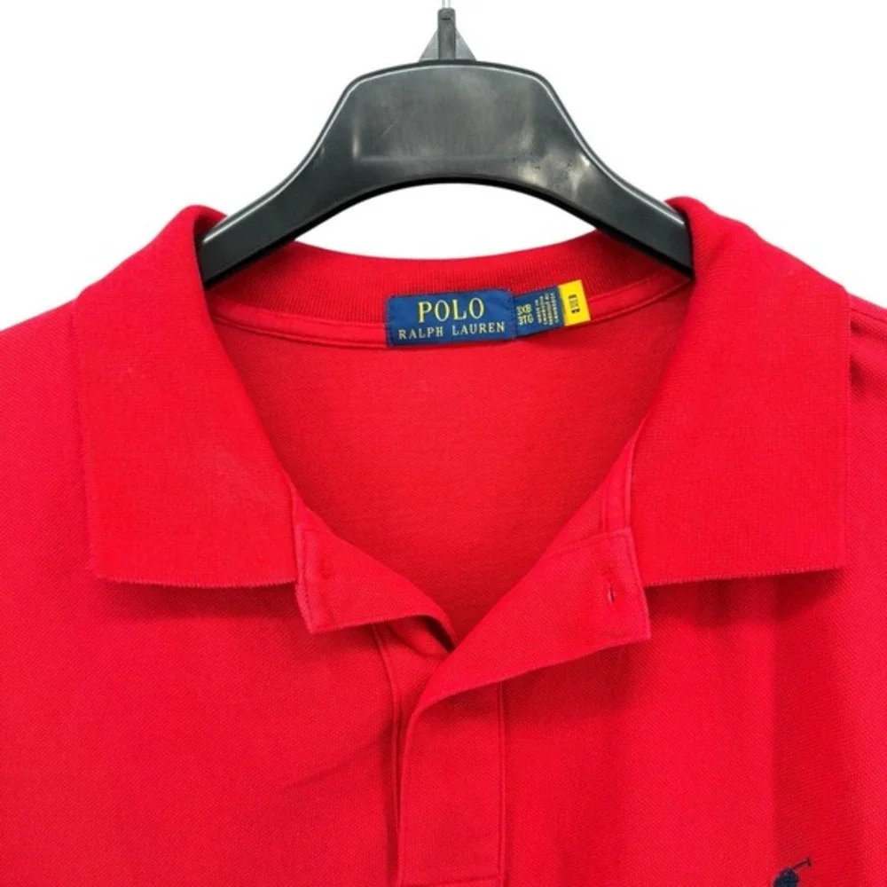 Polo Ralph Lauren Mens 3XB Pre-Owned‎ Red Classic Fit Short Sleeve Polo Shirt